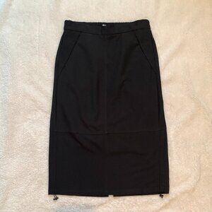 Cream Womens Pitch Black Bemah Skirt Midi Length Size US 10 Elastic Waist NWT